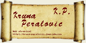 Kruna Peralović vizit kartica
